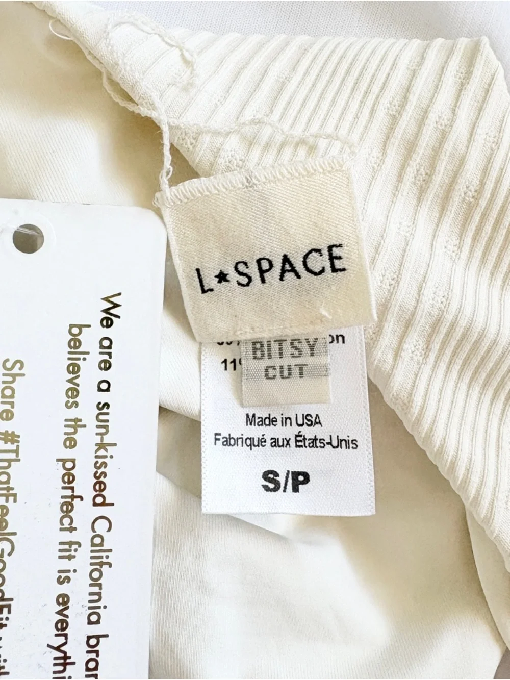 NWT L*space cream cabana bottom S